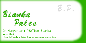 bianka pales business card